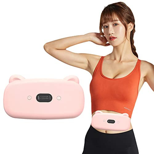 Portable Heating Pad for Cramps, Cordless Menstrual Heating Pad for Period Pain Relief, 6 Heat Levels & 6 Vibration Modes, Great Gift for Women and Girl(Color:pink)