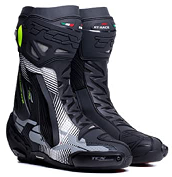 TCX - RT-RACE PRO AIR, Motorrad-Rennstiefel, Mann, Schwarz/Weiß/Grau, 45