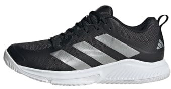 adidas Damen Court Team Bounce 2.0 Shoes Schuhe, Core Black/Silver/Cloud White, 38 2/3 EU