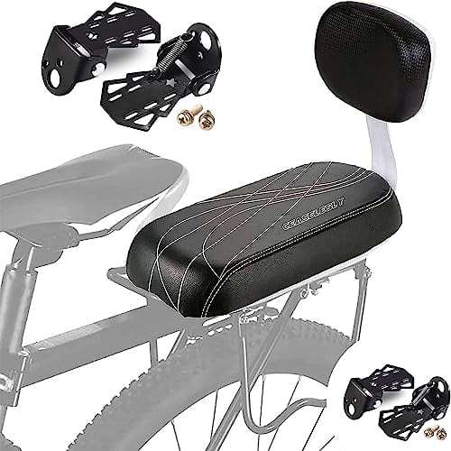 CEASELESLY Coussin de Siège Arrière Vélo,Siège Enfant pour Vélo, Bike Siège Arrière,avec Coussin Doux et Dossier,Siège Enfant/Vélo de Montagne/Coussin de Siège Arrière pour Véhicule d'enfant
