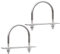 FOCMKEAS 2 Sets 304 Stainless Steel Round Bend U-Bolts 1.77(45mm) Inner Width 2.83(72mm) Length M8 with Nuts, Frame Plate, Washers, Accessories for Boat Trailer Axle Sailboat Trailer