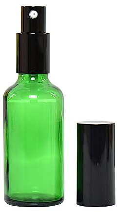 30ml Bouteille de Lotion en Verre Vert Anti-UV Bouteille de Lotion d'Huile Essentielle Bouteille de Cosmétique, Flacons de Lotion Flacons Pompe pour Shampoing, Gel Douche et Crèmes
