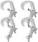 Wanfoou Bühnenlicht-Klemmen, 4 Pcs Truss Klemmen Lichter Clamp Heavy Duty Aluminium Legierung Montage Truss Halterung Haken Clamp Beleuchtung Schellen, Traversen-C-Klemme, max. Tragkraft: 60 kg