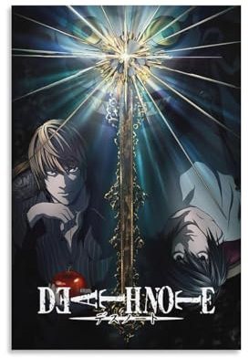 KEWORLAN Death Anime Notes Poster Yagami Light & L Coole Poster Leinwanddrucke Wandkunst Gemälde Leinwand Wanddekoration Wohnkultur Wohnzimmer Dekor Ästhetische Drucke 40 x 60 cm Unrahmen-Stil-1
