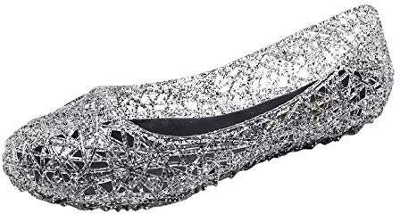 Women's Sandals Hollow Flat Jelly Bird-Nest Ballet Soft Plastic Shoe Slip On Sandals Flat Sole Non-Slip Summer Shoes Lightweight Breathable Loafers Women's Princess Shoes Ballerina Shoes, black, 6 UK