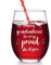 Joymaking Copa de vino personalizada – Feliz graduación, regalos de graduación para ella 2024, regalos de felicitaciones para graduación, regalos de orgullo de ti, regalos de graduación, vaso de 17
