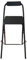 Sgabello pieghevole nero 65cm, sgabello pieghevole da bar 70cm con schienale e poggiapiedi, sedia alta da cucina per casa, bar, bistrot, portata 120kg (Color : Zwart, Size : 28in/70cm)