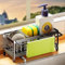 FORNORM Sink Caddy Organizer, Sink Tidy with Sponge Holder, 360° Removable Drain Tray and Dishcloth Rack for Kitchen or Bathroom (Black)