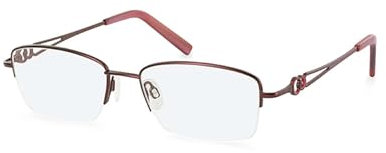 Puccini Brille mit Sehstärke in Roségold für Damen optional mit Sonnenbrillentönung oder Blaulichtfilter, Rechteckig, gefertigt aus Metall, Modell: PCO-286-C1-51 (inklusive Brillenetui)