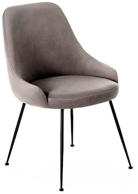 Mondo Viro Moderner gepolsterter Sessel Alyssa Samtoptik 49,5 x 48,5 cm 80 h (Nerz)