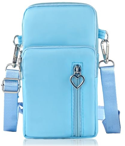 DuoLmi Umhängetasche Klein, Crossbody Tasche für Damen, Nylon Handy Mini-Tasche Kleine Schultertasche Multifunktionale Handytasche, Handytasche zum Umhängen