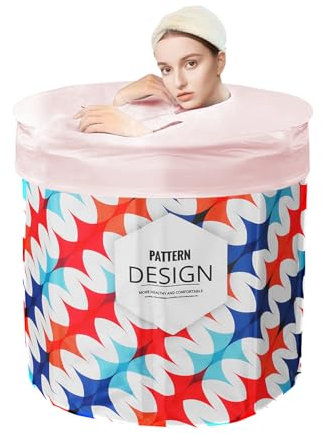 Sinbide Faltbare Badewanne, Tragbare Badewanne, 70x60CM Klappbare Badewanne, keine Installation, für Sauna, Dusche und Eisbad, tragbar, nicht aufblasbar (Bunt)