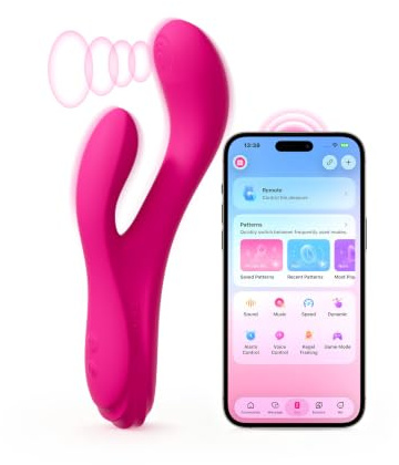 LOVENSE Osci 3 Vibrator mit Heizfunktion G Punkt & Klitoris Stimulator | Rabbit Vibrator mit Fernsteuerung App Sextoysets für Damen Silikon G Punkt Vibration für Frauen mit Klitorisstimulation IPX7