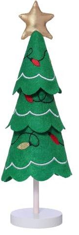 jamgeery Albero di Natale decorativo da tavolo, ornamenti per albero di Natale in tessuto, Albero in piedi in tessuto natalizio da 12,2 pollici, Ornamenti per l'albero di Natale da tavolo,