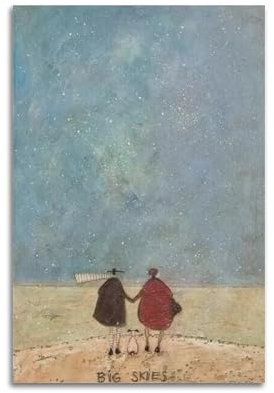 Sam Toft – Big Sky Kunst-Poster, dekoratives Gemälde, Leinwand, Wandposter und Kunstdruck, moderne Familienschlafzimmer-Dekoration, Poster, 20 x 30 cm