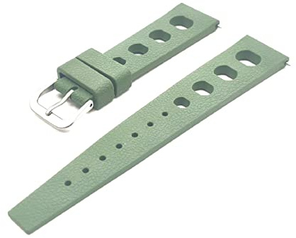 Generico Uhrenarmband Tropisch One More Strap Gummi FKM Sub Diver Vintage Rally Racing perforiert mit Schnellverschluss Edelstahl SKX 007 ny turtle 20 mm 22 mm