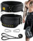 MANUEKLEAR 2-in-1 Gewichthebegürtel & Dip-Gürtel mit 93,2 cm Seil, Doppelschichtige Gewichthebegürtel, Powerlifting-Gürtel für Klimmzüge und Kniebeugen (Schwarz, L (96.52-109.22 cm))