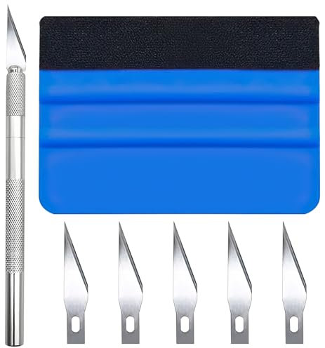 GUIGA 7PCS Spatola per Pellicole Adesive, State Kit Vinile Applicazione Adesivi Auto, Kit di Strumenti per Fai da Te Decorativa Auto, Moto e Bici