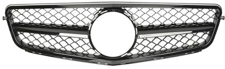 Kühlergrill Für C W204 C43 C180 C200 C250 C300 Für GT Diamond 2007-2014 Auto Frontstoßstange Haubengrill Tuning Perfect Match Grille Front Kühlergrille(A -Glossy Black)