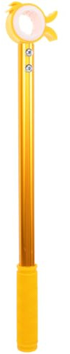 DOITOOL 45.5cm Window Pole Opener - Golden Aluminium Skylight Hook - Fixed Reach Reacher with Pull Rod Clamp for High Roof Blinds - Loft Hatch Fanlight Catch Aid & Conservatory Ventilation Tool