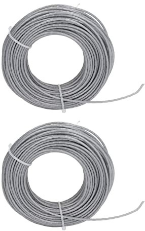 Baxnore 2pcs 24 m 2,0 mm Trimmerlinie, Nylongrasschneiderschnur mit Vibrationsreduktion, Anti -Frauf -hexagonales Filament für dichte Bromben