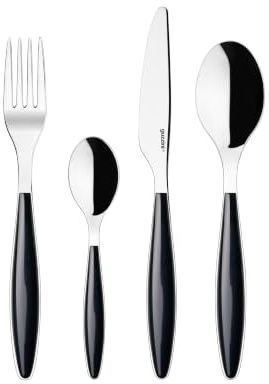 Guzzini - Feeling, Set 24 posate - Nero, 15x7,2xh24 cm - 23000010