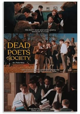 HAUEWB4HEWY Poster Dead Poets Society, ästhetisches Leinwandbild, Wandkunst, Poster, moderne Kunst, Gemälde für Wohnzimmer, 30 x 45 cm, ungerahmter Stil