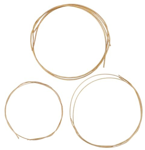 WEBEEDY Alambre de soldadura para joyas, 6 unidades, 0,8 mm, 1,0 mm, 1,5 mm, latón, cobre, alambre de soldadura de metal para oro, plata, joyería, artesanía, decoración navideña