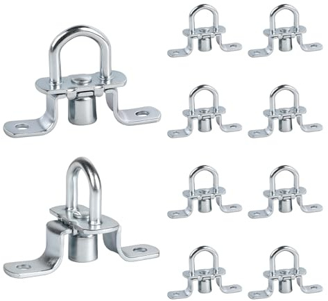 SUPAWAY Lot de 10 Attaches rotatives Pliables en Zinc pour bâches, Serre-bâche à vissage, Crochet pour bâche Souple, Fixation pour œillets ovales 71 x 16 mm pour camions, remorques et bâches (Type B)