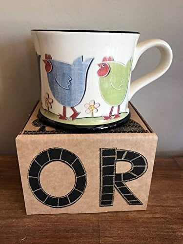 Moorland Pottery Chicken Run Mug Gift Boxed