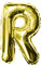Oblique Unique® Folien Luftballon alle Buchstaben Alphabet ABC Herz Stern in Gold für Geburtstag Jubiläum goldene Hochzeit JGA Party Deko Folienballon - wählbar (Buchstabe R)