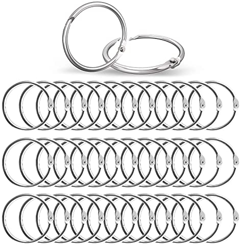 CZ Store Metall-Binderinge - 25 mm Außen-Ø |100 Stk.|✮LEBENSLANGE GARANTIE✮- Vernietete Ringe mit 180°-Öffnung - Ideales Zubehör zum Basteln & für Organizer, Tagebuch, Ringbuch, DIY-Projekte