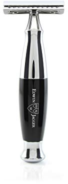 Edwin Jagger 36 Series Klassischer Rasierhobel, Griffmaterial Ebony Imitat schwarz