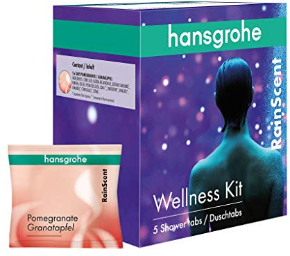 hansgrohe Duschtabs RainScent Aroma Wellness Kit (5-er Set Duschbomben) Granatapfel