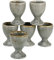 CreaTable, stone, 33027, Serie NATURE COLLECTION, Geschirrset, Eierbecher 6 teilig, Steinzeug