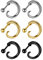 Flongo Ohrstecker Knopf Krake Gestüt Stecker Ohrringe Ohrhänger Fake Tunnel Fake Plug Illusion Fakeplugs Schwarz Silber Gold Elegant Herren, Damen Ohrschmuck 3 Paar Set