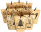 Papierdrachen Extravaganter Adventskalender zum Befüllen - mit 24 braunen Geschenktüten und 24 Zahlenaufklebern - Motiv Kindermotiv 1 - zum Basteln und Verschenken - Weihnachten & Advent