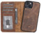 Solo Pelle Lederhülle kompatibel für iPhone 13 in 6.1 Zoll abnehmbare Hülle (2in1) inkl. Kartenfächer für das original Apple iPhone 13 (Vintage Braun)