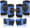 Skate Schutzausrüstung Set-Knieschoner Kinder,Inliner Für Kinder Protektoren Knieschützer Set,Ellenbogenschoner Handgelenkschoner Schutzausrüstungen (Blue,M (26-50kg))