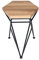 Holtaz Esszimmerstuhl Holzstuhl Küchenstuhl Hocker 35x50 cm aus massivem Eichenholz mit Metallbeinen im Industrie-Design für Küche Esszimmer