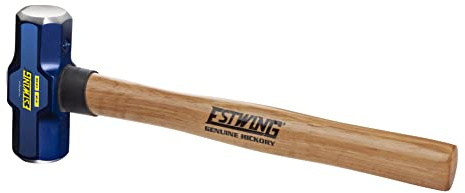 Estwing Engineer Hammer, 4 lb Forged Head, 14-Inch Hickory Wood Handle, Induction Hardened and Tempered for Demolition, Brick Setting, Tile Work, and Construction, Model #62313