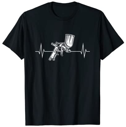Peinture pour voiture battement de coeur pulsation aérographe voiture corps peinture T-Shirt