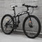DENEST Mountainbike 26 Zoll Herren Fahrrad, 21 Gang-Schaltung - Herrenrad, Klapprad mit schutzblech, Fahrräder mit Doppelte Scheibenbremsen, Schwarz + Weiß