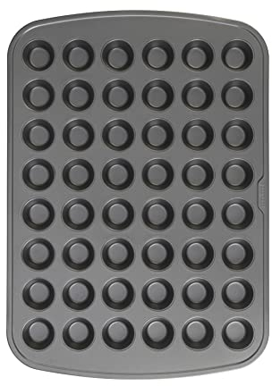 GoodCook 48-Cup Nonstick Steel Mini Cupcake and Muffin Pan, Gray