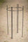 KUHEIGA 2er Set Staudenhalter halbrund, Höhe 90cm, Breite 45cm schwarz pulverbeschichtet