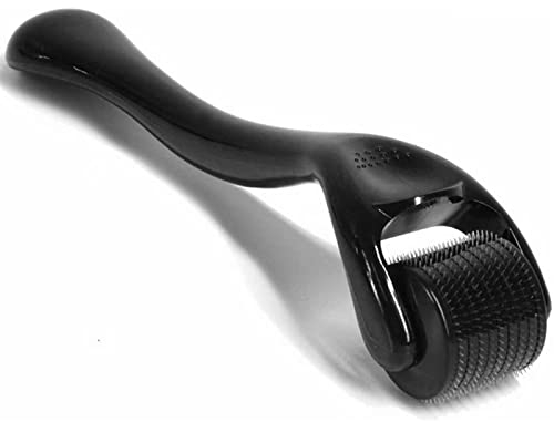 Derma Roller 540 Titan Microneedle Bart Microneedling Roller für Gesicht Gesichtsfalten Haarausfall Stretch Marks Haar Nachwachsen Micro Nadeln mit Fall (1mm)