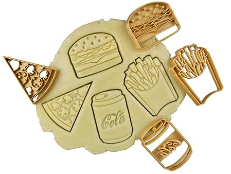 3Dkoupe Cookie Cutter Set (4 Stück) mit Motiv Fast Food