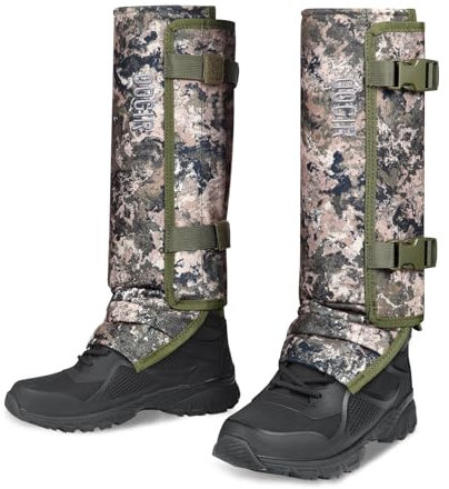 LUCKY CLOVER Schlangen-Gamaschen, wasserdicht, Schlangenschutz, Bissschutz für Unterschenkel, schlangensichere Gamaschen, passend für Männer und Frauen, verstellbare Größe, Schlangen-Chaps für Jagd,