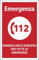 M-ITALY CARTELLO SEGNALETICO - numero unico europeo - Adesivo Extra Resistente, Pannello in Forex, Pannello In Alluminio (15x10, Adesivo)