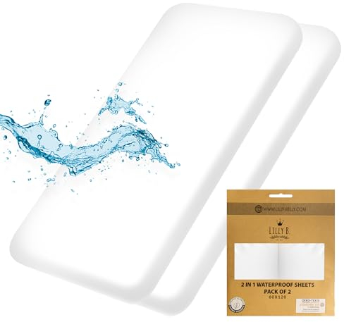 Lilly Belly Wasserdichtes Spannbettlaken für Kinder, 120 x 60 cm, Matratzenschoner für Kinder, vollständiger Schutz und Komfort für das Kinderbett Ihres Babys